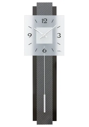 AMS Pendelwanduhr 7313 in schwarz von AMS