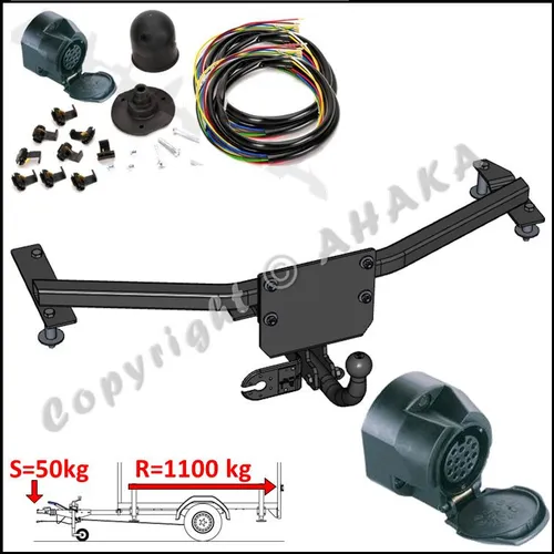 AHK ES13 für Opel Corsa B 1993-2000 Anhängevorrichtung Anhängerkupplung komplett