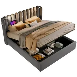 Odikalo Polsterbett Jugendbett mit Leselicht und USB-Ladefunktion