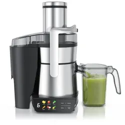 Arendo Zentrifugenentsafter 1000 W mit XXL-Einfüllöffnung – Edelstahl Design