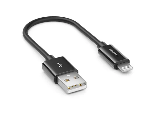 deleyCON deleyCON 0,15m Lightning 8 Pin USB Ladekabel Datenkabel MFI Smartphone-Kabel