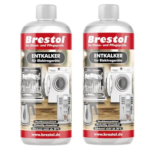 BRESTOL® ENTKALKER 2x1000ml Konzentrat - Entkalkungsmittel für Elektrogeräte - Kaffeevollautomaten Filterkaffeemaschinen Kapselkaffeemaschinen Wasserkocher Spülmaschinen Waschmaschinen Bügeleisen uvm.