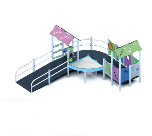 Kinderspielplatz Abenteuerspielplatz für Familien - Modern gestalteter Spielbereich für Kinder von 1-11 Jahren, ideal für kreative Abenteuer. Kompakte Maße und einfache Montage sorgen für Spaß und Sicherheit im Freien.