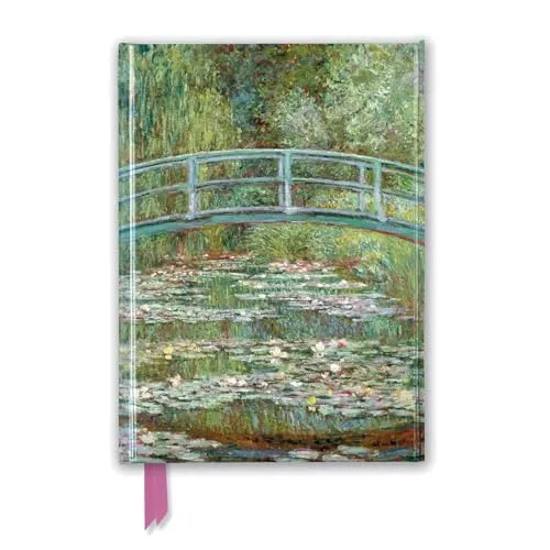 Premium Notizbuch DIN A5: Claude Monet, Die japanische Brücke: Unser hochwertiges, liniertes Blankbook mit festem, künstlerisch geprägtem Einband und ... Notizbuch DIN A 5 mit Magnetverschluss)