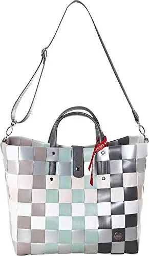 Witzgall Ice Bag Young Shopper Einkaufstasche Handtasche Damentasche Korb NEU Taupe/grün/weiß