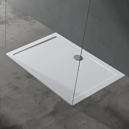 doporro Duschtasse Duschwanne 90x120x4 flach aus Acryl von doporro