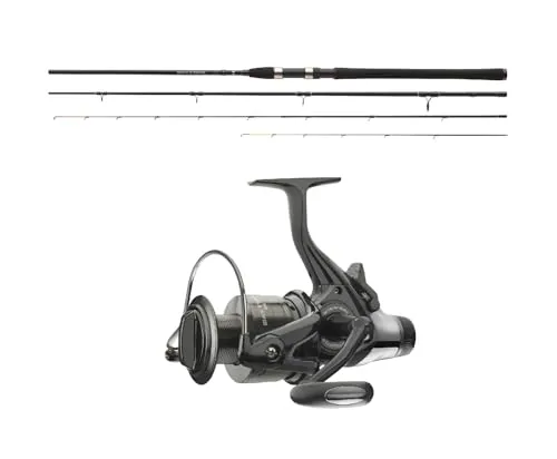 Black Widow Feedercombo [ Medium/Heavy/Extra Heavy ] Feederute + Freilaufrolle (Extra Heavy 3,90m / 150g)