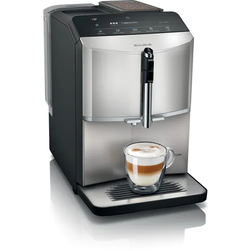 Siemens TF303E07 EQ300 Kaffeevollautomat - Inox silver metallic, perfekter Kaffeegenuss auf Knopfdruck und individuell anpassbar