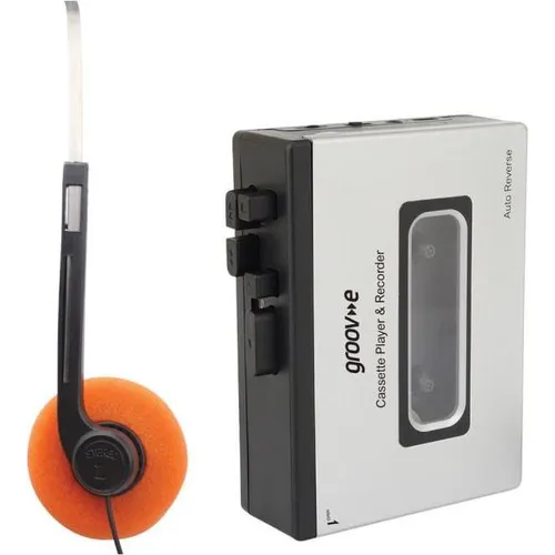 Groov-e PS530SR Portable Cassette Player with Bluetooth (GVPS530SK)