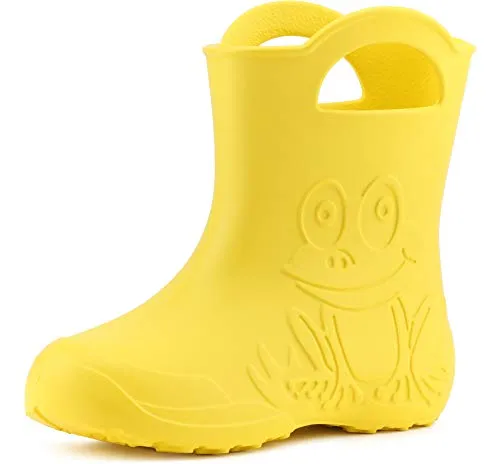 Ladeheid EVA Regenstiefel LA-CA-01 für Kinder - Federleichte Gummistiefel in Gelb, ideal für Regenwetter, aus 100% EVA für hohen Tragekomfort und viele Farben erhältlich.