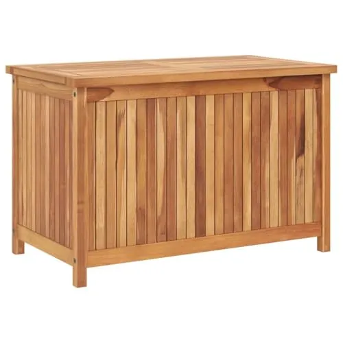 vidaXL Gartenbox 90x50x58 cm aus massivem Teakholz - Langlebige Gartenbox aus robustem Teakholz mit wasserbeständigem Innenbeutel für optimalen Schutz. Ideal zur Aufbewahrung im Außenbereich.