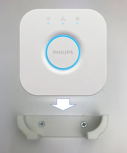 Wandhalterung f�r die Philips Hue Light Bridge in Wei�