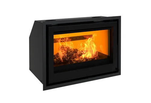 Dovre Kamineinsätze Vista 701I, 10 kW - Kamineinsatz mit 70 cm Panorama-Sichtscheibe, ideal für Räume bis 200 m³. Robustes Gusseisen sorgt für Langlebigkeit und effiziente Verbrennung mit reduzierten Schadstoffen.