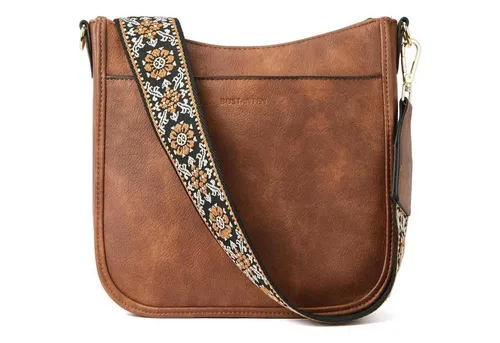 BOSTANTEN Damen Handtasche mittelgroß Leder Schultertasche Crossbody Bags