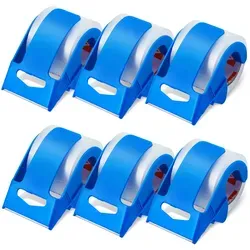 VEVOR Transparentes Packband, 38,1 mm Kern, 6er-Set 47,8 mm x 22,86 m Paketklebeband mit Spender, 0,068 mm Hochleistungs-Klebeband Ideal für Umzüge, Lagerung und Verpackung, Versand und Postversand