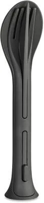 Kozio Klikk Pocket Besteckset, 3-teilig, nature ash grey