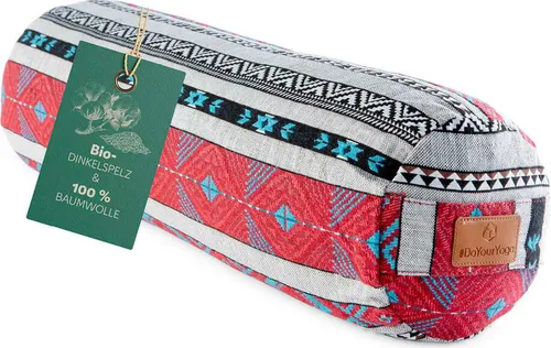 DoYourYoga Zylinder Yogabolster mit Bio-Dinkelspelz - Faszienrollen: Ergonomisches Meditations- und Sitzkissen aus 100% Baumwolle, ideal für Yoga und Pilates. Die Bio-Dinkelspelzfüllung sorgt für optimalen Halt und Beinfreiheit im Lotussitz.