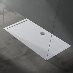 doporro Duschtasse Duschwanne 90x160x4 flach in weiß von doporro