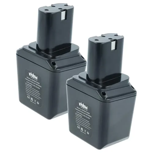 vhbw 2X Akku kompatibel mit Bosch GSR 9,6 V, GSG 9,6 V, GSS 9,6 VES, GSR 9,6 Vet, GSR 9,6 VES Werkzeug (3000 mAh, NiMH, 9,6 V)
