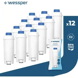 Wessper Wasserfilter DLSC002 für Delonghi Kaffeemaschinen (12er Pack)
