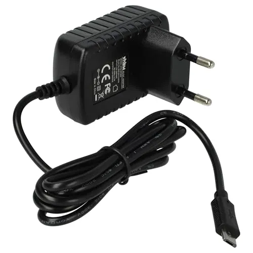 vhbw Micro-USB Ladegerät 1,0 A / 5V kompatibel mit Philips Avent SCD921/26, SCD845/26, SCD843/26, SCD841/26, SCD843/01 Babyphone Schwarz