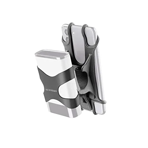 NEWRBAN Unisex – Erwachsene Newmholderpbk Fahrradlenkerhalterung für Smartphone und Powerbank, Schwarz, Per fino a 6,7