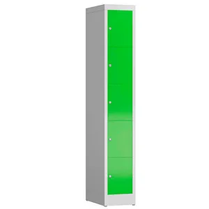 Steelboxx Fächerschrank 5 Fächer - Komplett verschweißt und montiert - Robuster Schließfachschrank mit 5 Fächern, ideal für Umkleiden und Sozialräume. Langlebige Stahlkonstruktion, keine Montage nötig, sofort einsatzbereit!