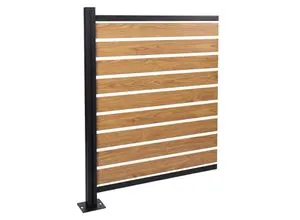 Alu Mülltonnen-Zaun MCW-K57 - Erweiterungselement in Holzoptik - Erweiterbares Element für Mülltonnenverkleidung, stabil und pflegeleicht. Perfekte Lösung zur stilvollen Versteckung unschöner Mülltonnen im Garten. Einfache Montage dank Stecksystem!