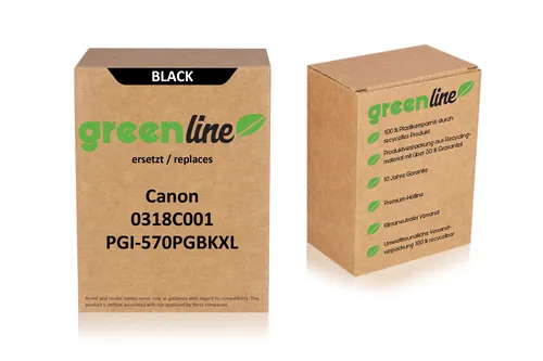 greenline PGI-570 PGBKXL Tintenpatrone von TonerPartner