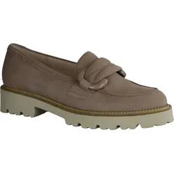 Gabor Veloursleder Slipper in Braun - 38 EU (5 UK) - Halbschuhe aus hochwertigem Veloursleder, ideal für den Alltag. Bequemer Blockabsatz von 3,5 cm und rundes Schuhdesign für optimalen Tragekomfort.