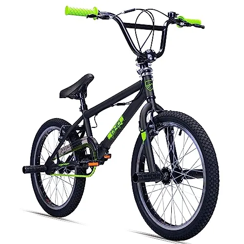 bergsteiger BMX-Rad Ohio 20 Zoll - Freestyle mit 360° Rotor-System - Kinderfahrrad mit 1 Gang, V-Bremsen und rutschfestem Sattel. Ideal für kreative Fahrten und Tricks im Freestyle-Bereich.