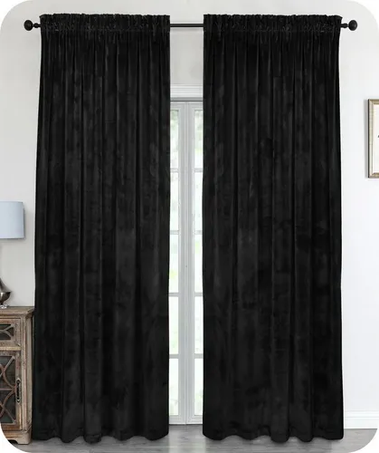 Vorhänge & Gardinen Schwarz von Beautex