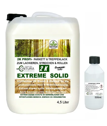 2K Parkettlack 5 Liter Set m. Härter Parkettsiegel Möbellack Holzlack Dielenlack