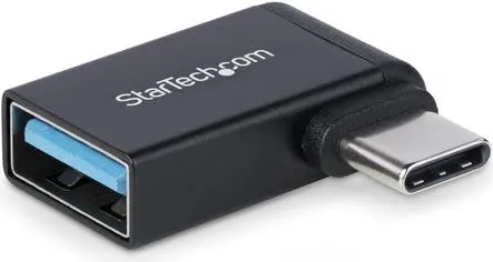 StarTech.com Right Angled USB-C to USB-A Adapter, USB 5Gbps, Compact USB-C Male to USB-A Female Adapter, Metal Housing, M/F - USB-Adapter - 24 pin USB-C (M) rechtwinklig zu USB (W) - USB 3.2 Gen 1 - 5 V - 3 A - Passiv, up to 5 Gbps data transfer rate - Sc (USB31CAADGCPRA)