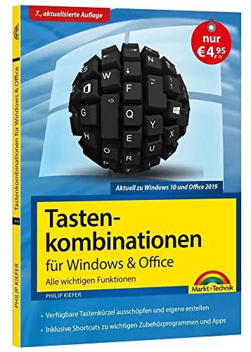 Tastenkombinationen für Windows 10, 7, 8.1 & Office 2019