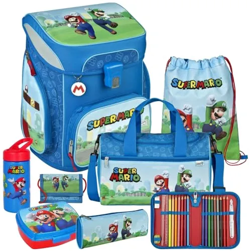 Scooli Schulranzen 1.Klasse Jungen EasyFit - Ergonomischer Rucksack - Rucksacktaschen für Schulanfänger, leicht und ergonomisch mit MESH-POLSTERUNG für hohen Tragekomfort und Sicherheit durch Reflektoren. Ideal für Grundschüler von 5 bis 10 Jahren.