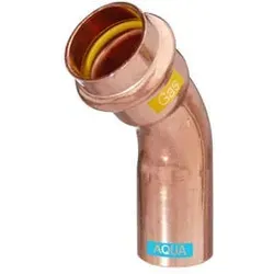 AQUAGAS Pressfitting Bogen 45 Grad, i/a 22 mm