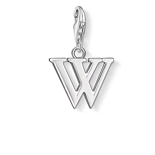 Thomas Sabo Damen Charm-Anhänger Buchstabe W in silber von THOMAS SABO