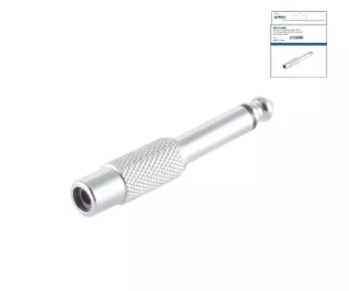 DINIC Audioadapter - 6,3mm Monoklinke auf Cinchbuchse - Metallgehäuse #1907286