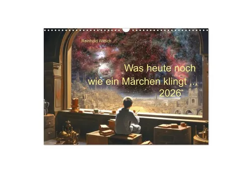 Reinhold Wittich | Was heute noch wie ein Märchen klingt - Wandkalender 2025 - Kalender mit atemberaubenden Astrofotos und Science-Fiction-Themen, ideal für Kunstliebhaber und Träumer.