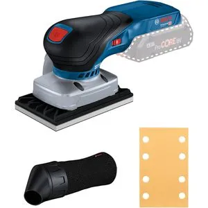 Bosch Schwingschleifer GSS 18V-13, Akku, 130 x 80mm - Akku-Schleifmaschine mit bürstenlosem Motor für schnelles Arbeiten, ideal für Holz, Lack und mehr. Ergonomisches Design und Klettsystem für einfache Schleifblattwechsel.