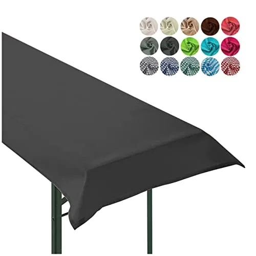 heimtexland ® Tischdecke Bierzeltgarnitur Biertischdecke Garten Tischdeko Party Event Dekoration Typ861 Schwarz 90x240 cm