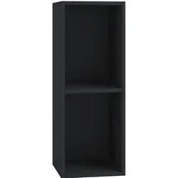 VCM Holz Stand Regal - Schallplattenregal mit 2 Fächern - Standregal für ca. 65 Schallplatten, Maße: H. 72 x B. 34 x T. 30 cm, ideal für Musikliebhaber und platzsparend im Design.