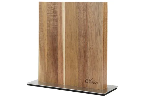 Magnetischer Messerblock Oleio aus Akazienholz - Exklusiver Küchenmesserblock aus massivem Akazienholz mit starkem Magnetdesign für bis zu 8 Messer. Stilvoll und sicher – der perfekte Aufbewahrungsort für Ihre Küchenmesser!