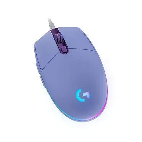 Logitech® G203 2nd Gen LIGHTSYNC Gaming Mouse - LILAC - Ergonomische Gaming-Maus mit 6 Tasten und individueller RGB-Beleuchtung für ein intensives Spielerlebnis.
