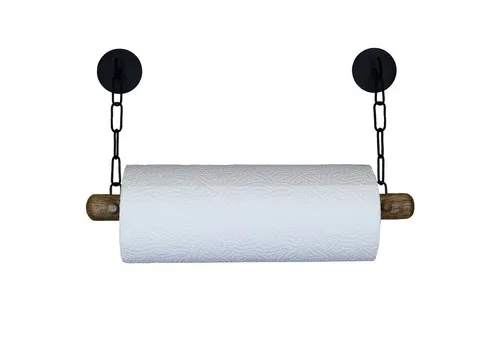 DEKAZIA Küchenrollenhalter ohne Bohren aus Holz von DEKAZIA