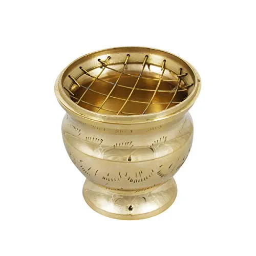 Produktbild NKLaus Räuchergefäß Messing mit Gitter 9cm