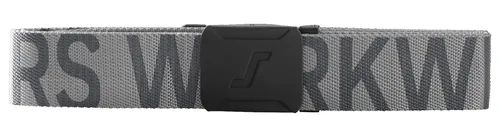 Snickers SWW Logo Gürtel Grau-Stahlgrau – Stilvoll für Herren - Hochwertiger Gürtel aus Leder in Grau, Einheitsgröße. Ideal für den täglichen Einsatz und perfekt kombinierbar mit verschiedenen Outfits.