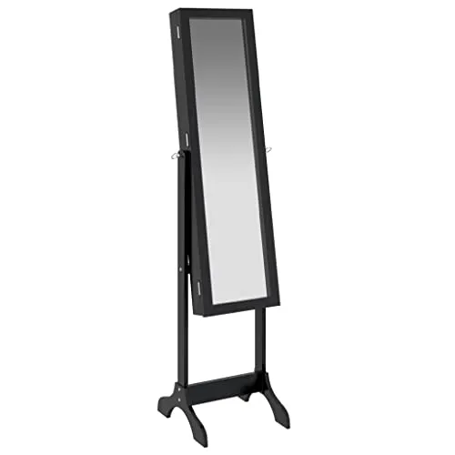 vidaXL Standspiegel Schwarz 34x37x146 cm in schwarz von vidaXL
