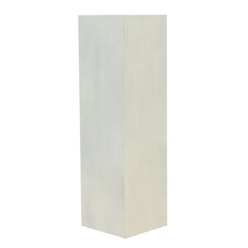 Oriental Galerie Holzsäule 65 cm – Dekosäule in Lime-Weiß - Präsentationssockel aus massivem Mangoholz, handgefertigt in Indien. Ideal für stilvolle Dekoration oder als Blumensäule mit zeitloser Eleganz.